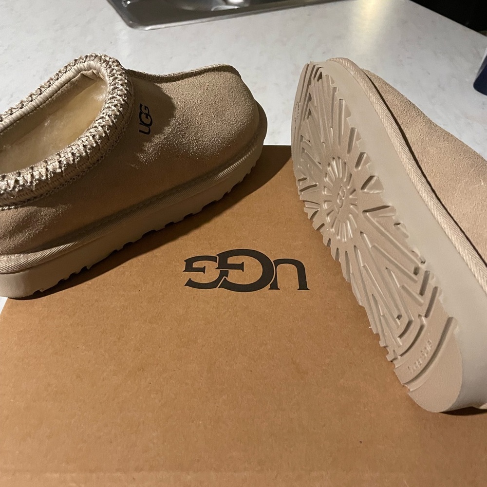 UGG Beige Suede Slip-Ons